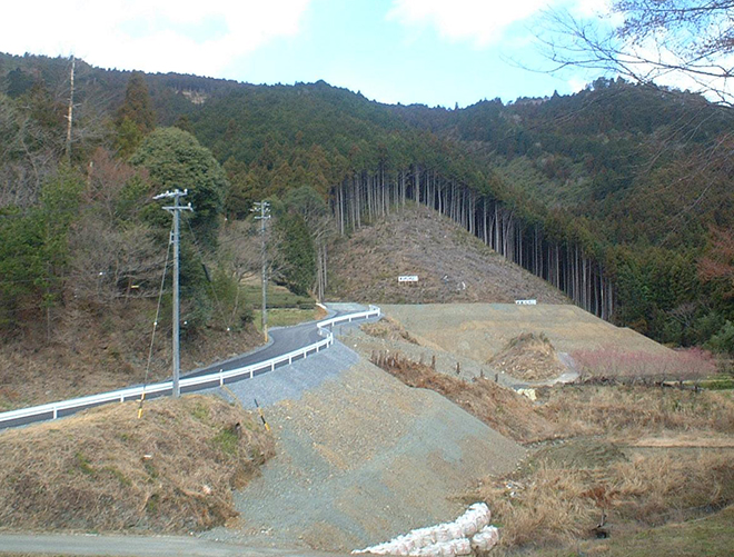 三遠南信寺野地区工事用道路進工事